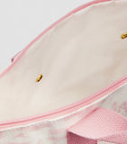 Harrods Toile Pink Large Foldaway Bag