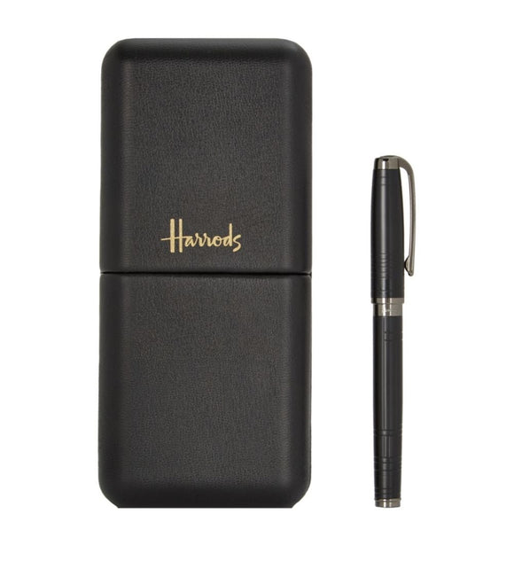 Harrods Gold Roller Ball Pen With Case