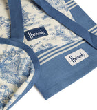 Harrods Blue Wood Kitchen Textile Set