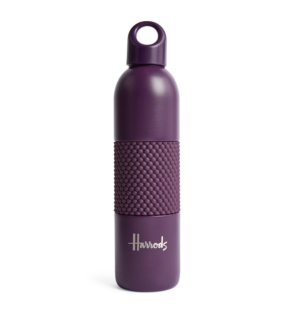 Harrods Purple Silicone Grip Water Bottle