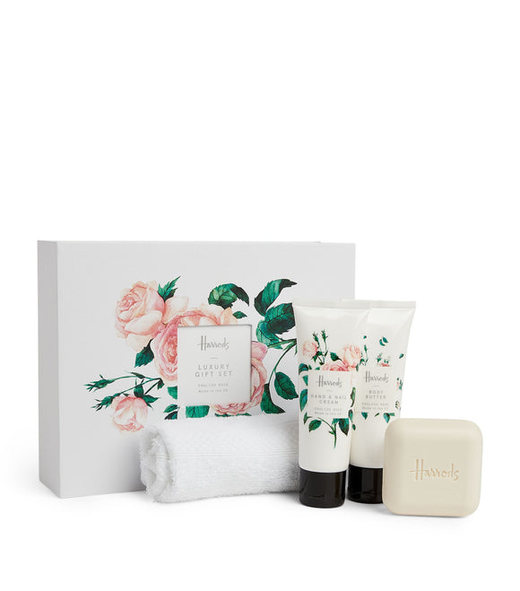 Harrods Luxury English Rose Soap and Lotion Gift Set