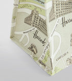 Harrods West End Map Grocery Shopper Tote Bag