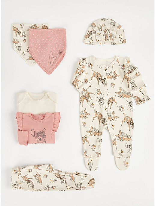 Bambi 7 pc Baby Outfit (0-3 Months)