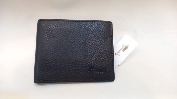 Ren Leather Black Logo Bifold Wallet
