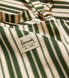 Harrods Green Cotton Stripe Apron