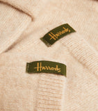 Harrods Cream Recycled Cashmere Fingerless Gloves