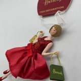 Harrods Red Glitter Dress Girl
