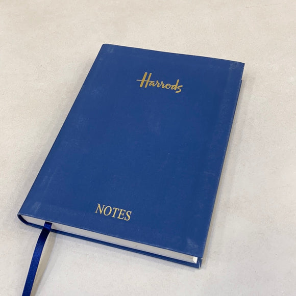 Harrods A5 Navy Linen Notebook
