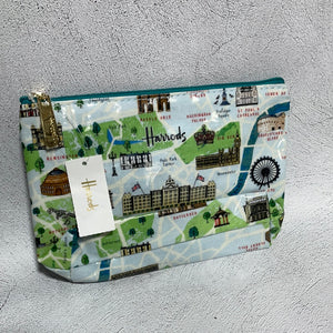 Harrods London Map Travel Pouch Cosmetic Bag