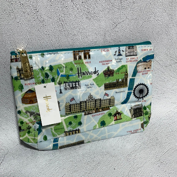 Harrods London Map Travel Pouch Cosmetic Bag