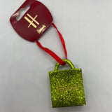 Harrods Green Glitter Shopper Bag