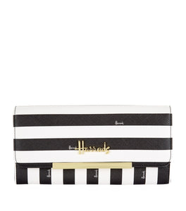 Harrods Black and White Long Wallet