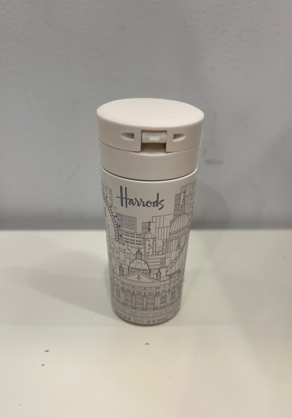 Harrods White Skyline Stainless Steel Coffee Cup