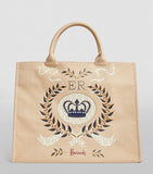 Large Beige Queen's Platinum Jubilee Shopper Bag