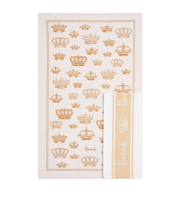 Harrods Crown Tea Towel Set (Set of 2)