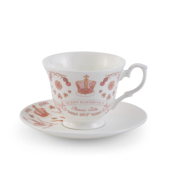 Queen Jubilee Cup and Round Saucer